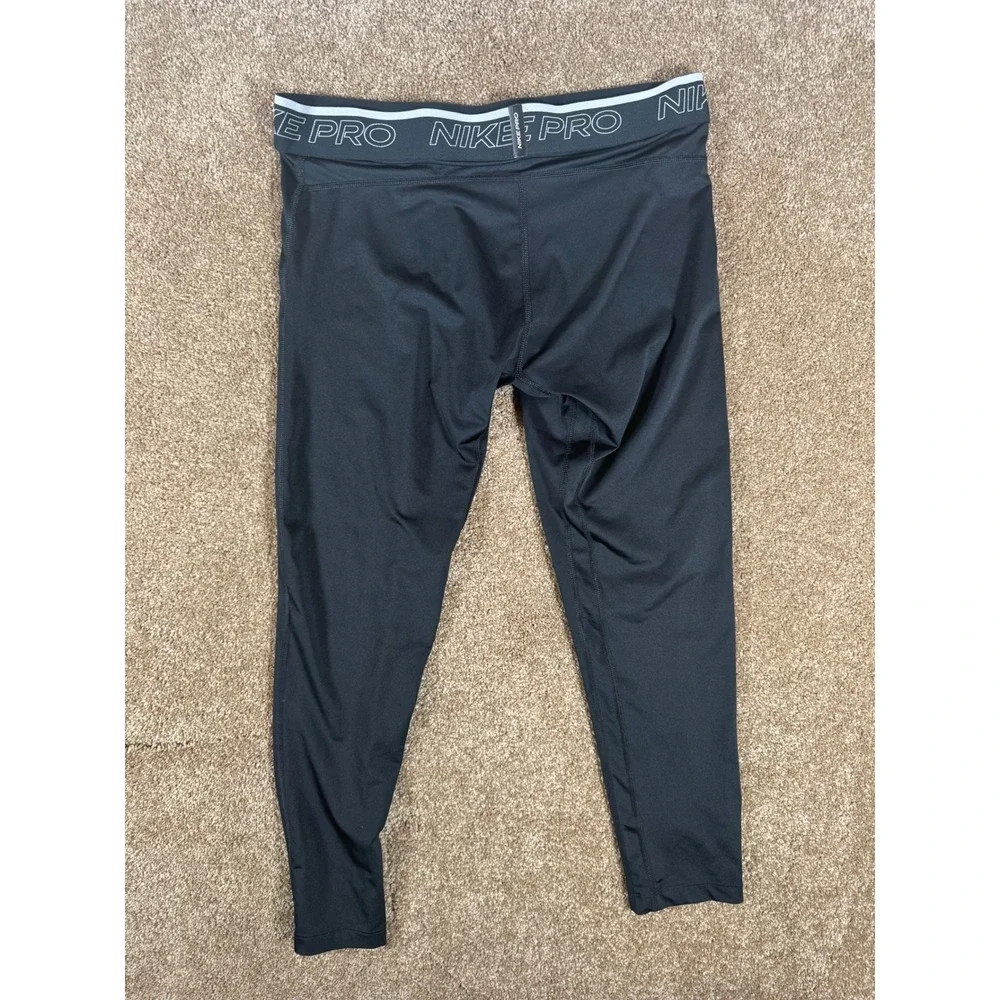 Nike Pro Dri-FIT Men XL Black Compression Tights Athletic Training Leggings‎